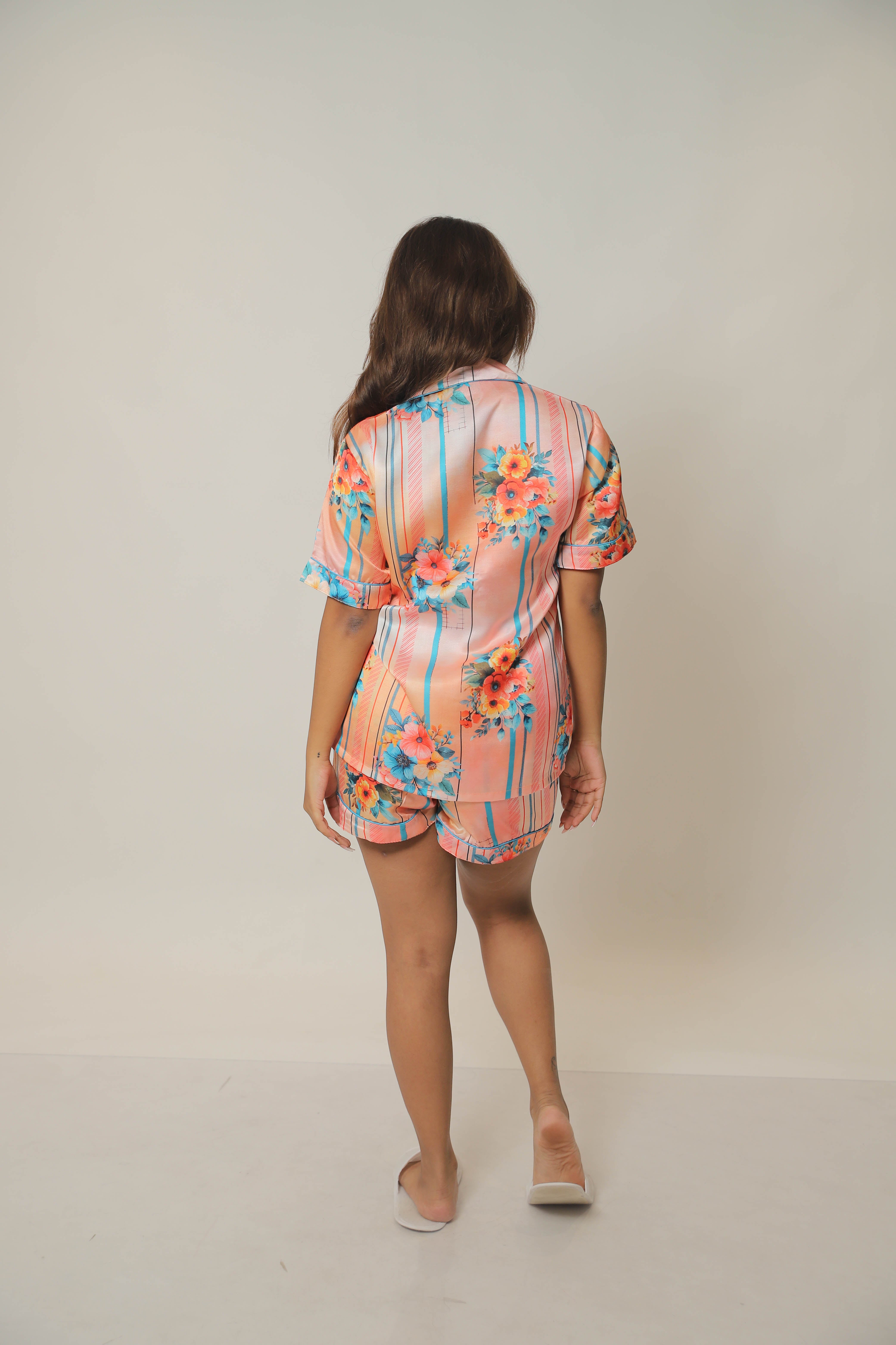 Peach Flora Shorts (NWS15)